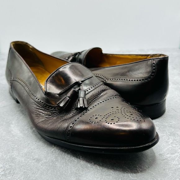 Mens Mezlan Santander Classic Tassel Loafer Dress Shoe in Black